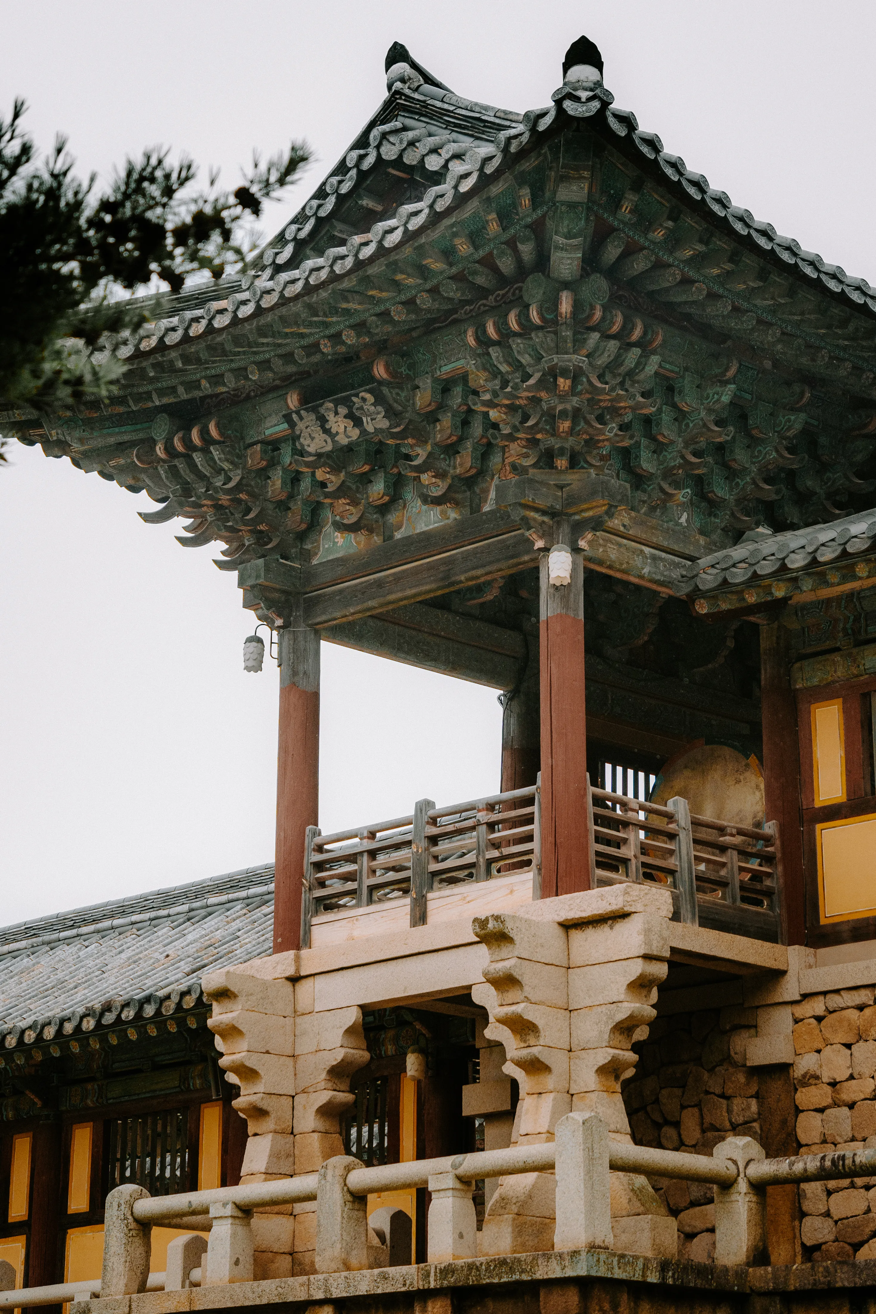 Painted timber and stone at Bulguksa